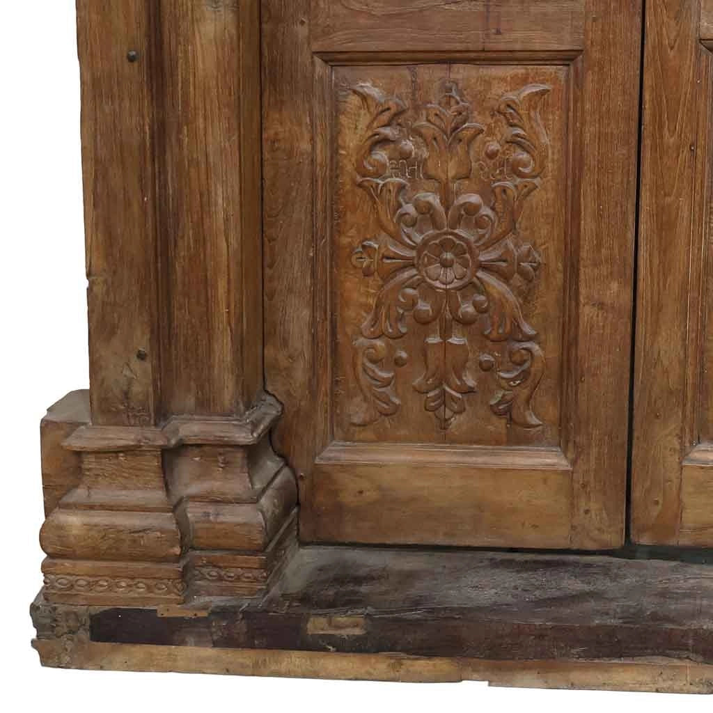Porta in legno marrone 145x37x218h cm