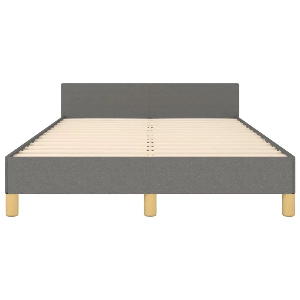 Letto matrimoniale | Letto per adulti | Giroletto senza Materasso Grigio Scuro 120x190 cm in Tessuto