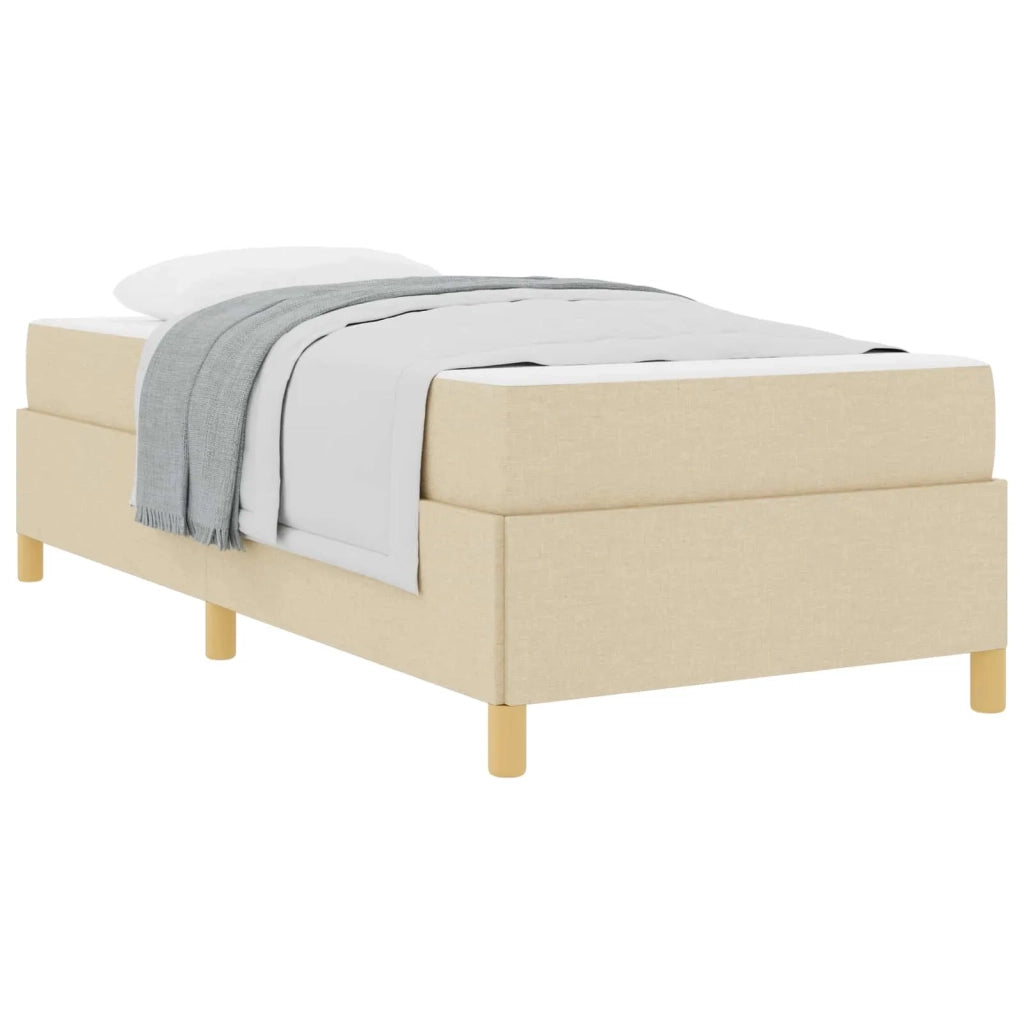 Struttura del letto con materasso Crema 90 x 190 cm Tessuto 3398904