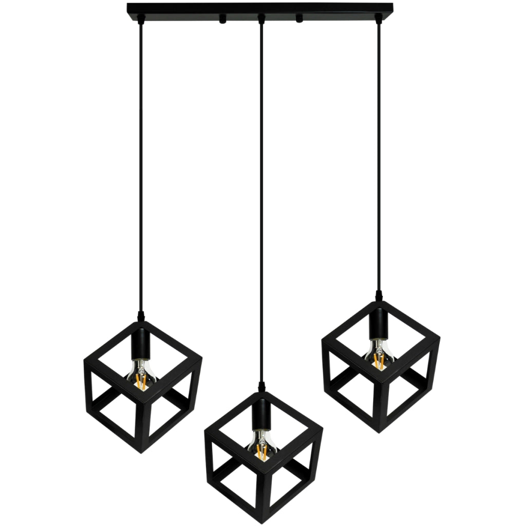 Polux Sweden lampada a sospensione nera 3xE27 metallo