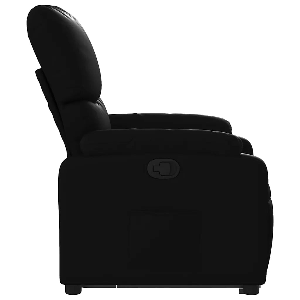 Poltrona Alzapersona Reclinabile Nera in Similpelle 3204886