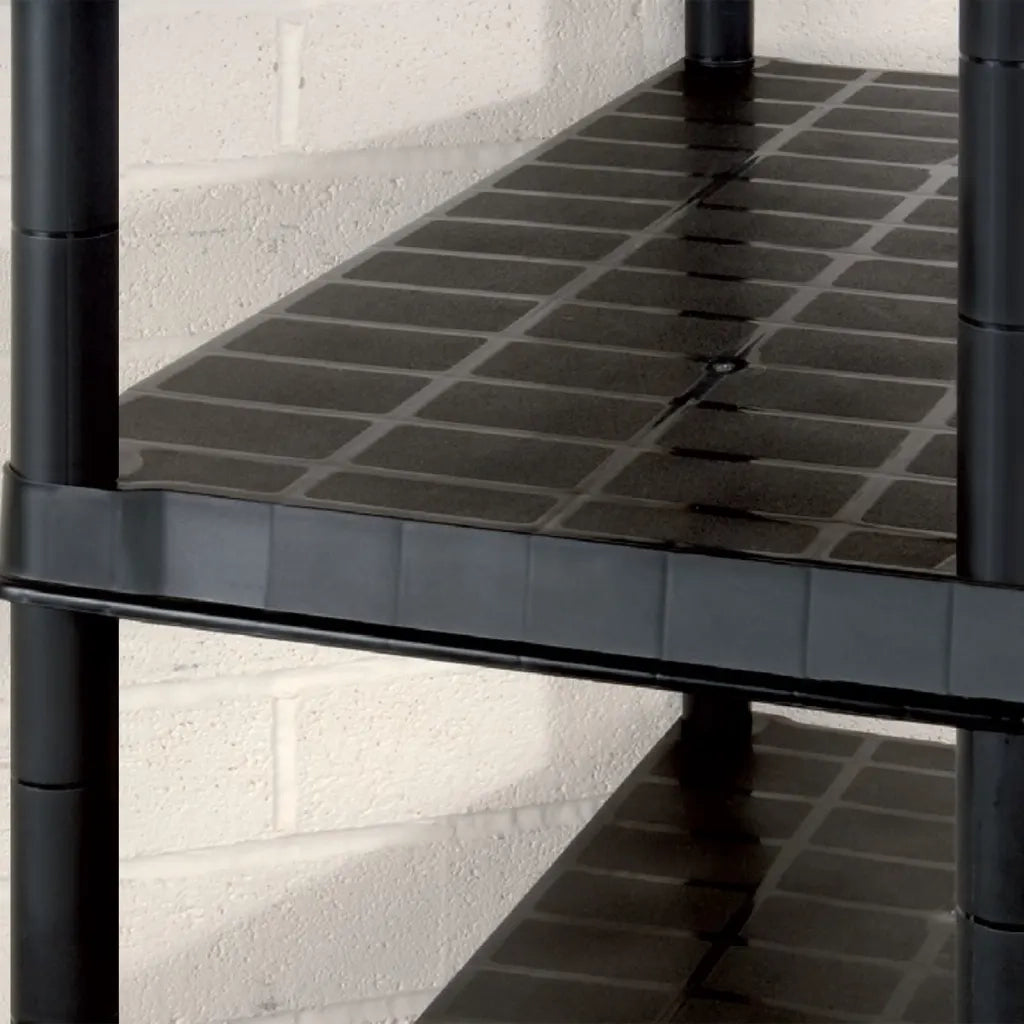 Scaffale a 5 Ripiani Nero 274,5x45,7x185 cm in Plastica 3059858