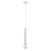 Lampada a sospensione minimal bianca tubo E27 15W Alfa