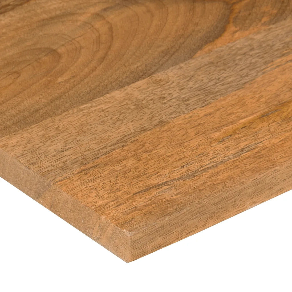 Piano Scrivania con Curva 120x60x2,5cm Massello Grezzo di Mango 370218