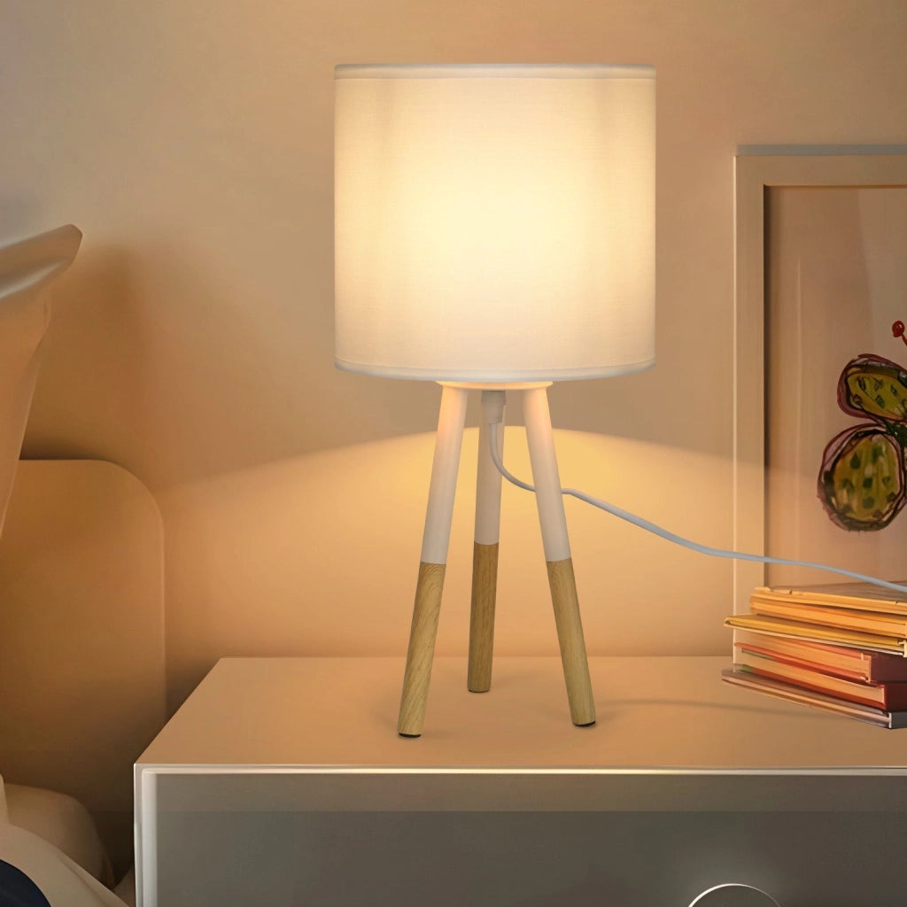 ZMH Lampada da tavolo LED E27 per camera da letto comodino