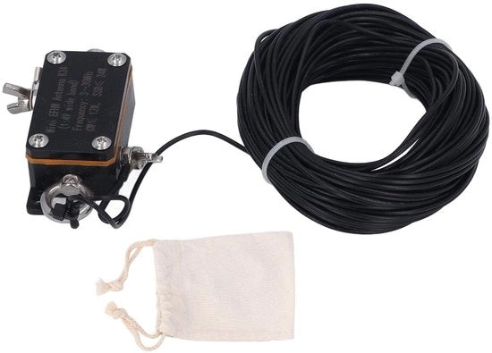 Antenna EFHW Mini per Corto Onda - Frequenza di Lavoro 3-30MHz - Impedenza 50 Ohm - Inclusa Custodia - Ricezione Stabile - Antenna Radio