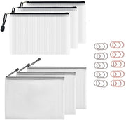 Documenti Waterresistenti - A5 - Borsa Portadocumenti - Cartellino Documenti - Mappe Documenti - Transparente - Inclusi Spille per Documenti - Documenti Portatile