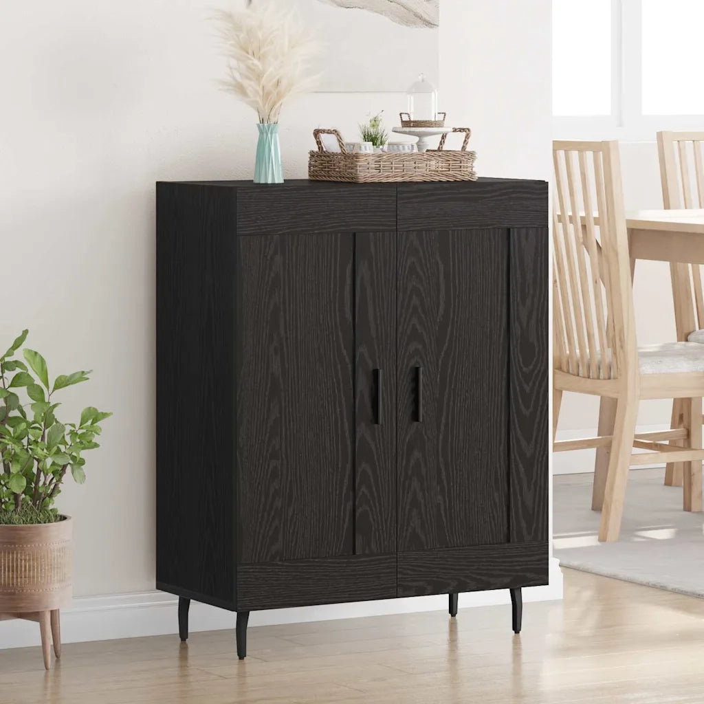 Credenza-Buffet-Armadio da cucina Rovere Nero 69,5 x 34 x 90 cm 264644