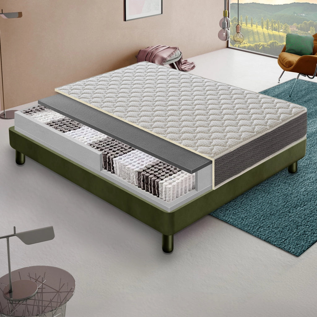 Materasso Piazza e Mezza 140x200 Molle insacchettate - Altezza 22 - ortopedico modello Luna