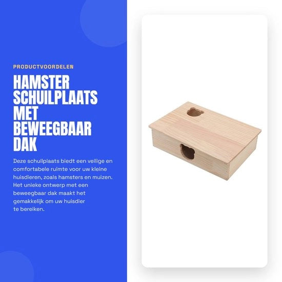 Recinzione per Hamster - Imitazione Perfetta - Casa per Hamster in Legno - Labirinto a Molti Cammini - Copertura Rimovibile - 330x245x91mm - Stimulatione Esplorazione