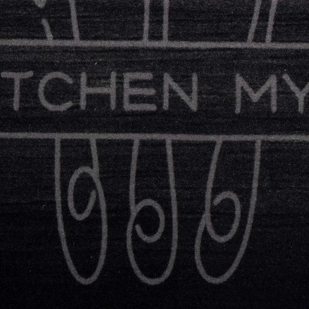 Tappeto da Cucina Nero 300 x 60 cm Velluto 42013430