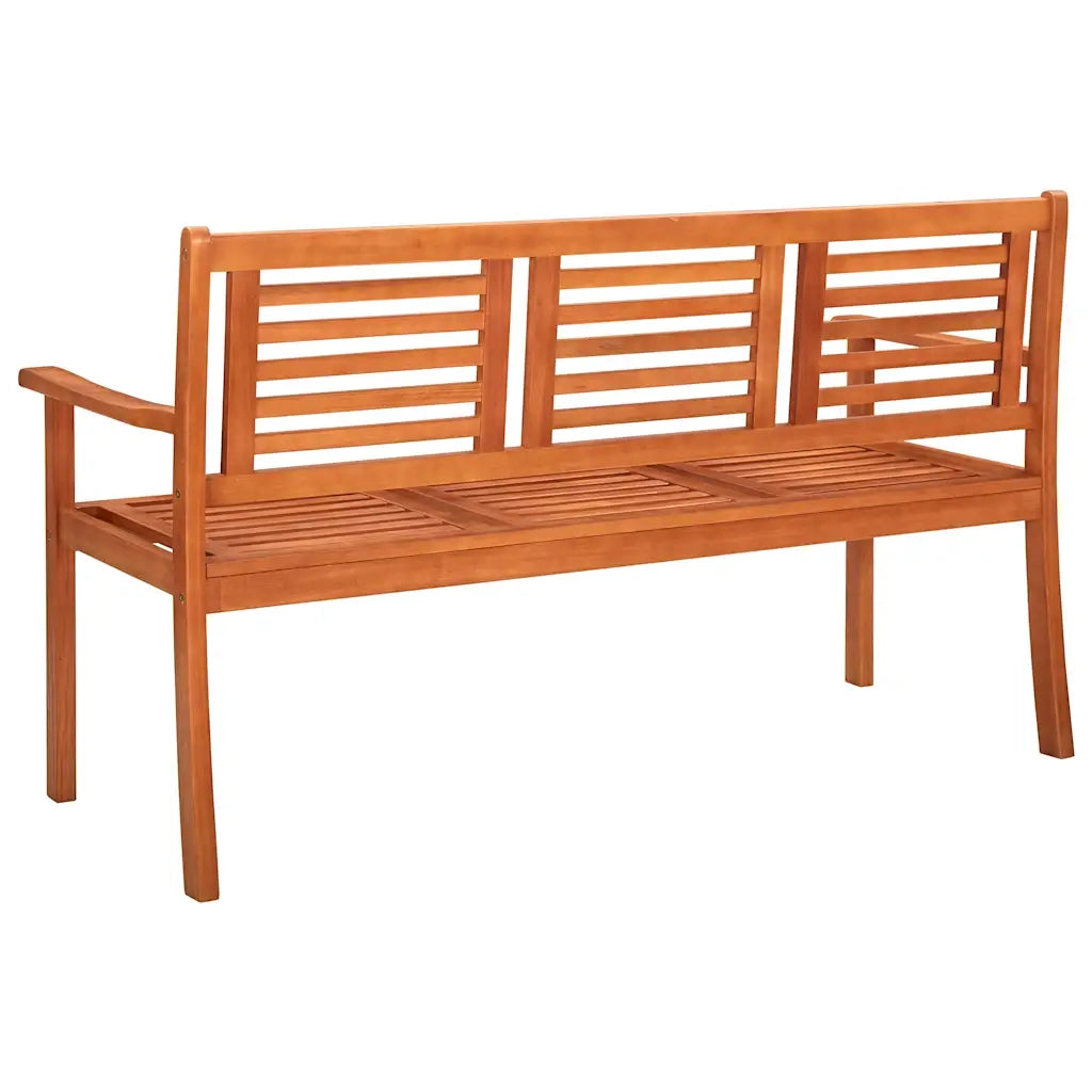 Panchina da Giardino 3 Posti e Cuscino 150cm Massello Eucalipto 3061003