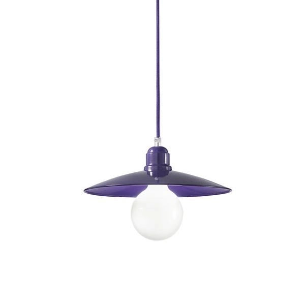 LAMPADARIO SOSPENSIONE IN METALLO VIOLA PERENZ