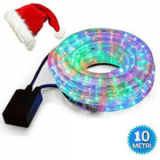 TUBO LUMINOSO LED LUCI DI NATALE IMPERMEABILE ESTERNO RGB A COLORI 10 METRI