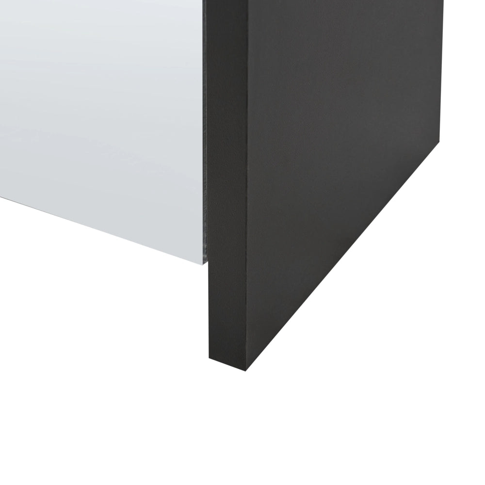 Scarpiera 3 scomparti con telaio in MDF e specchi nero design moderno
