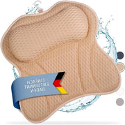 Cuscino da bagno premium con supporto per la testa e il collo - cuscino ergonomico per la doccia - bianco
