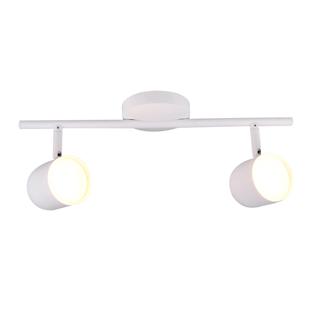 Plafoniera LED 2 luci orientabile bianca 3000K Polux