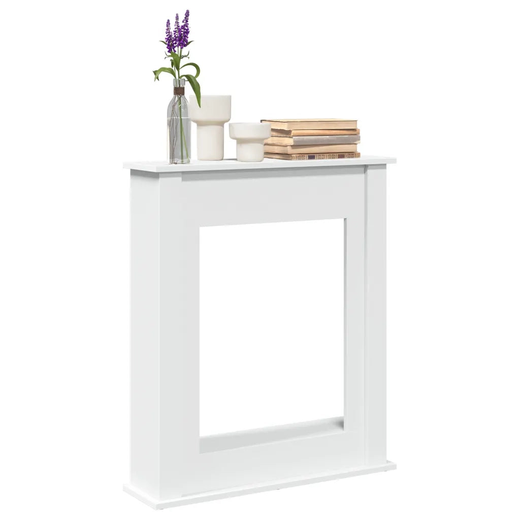 Cornice per Camino Bianca 75x20x87,5 cm in Truciolato 854580