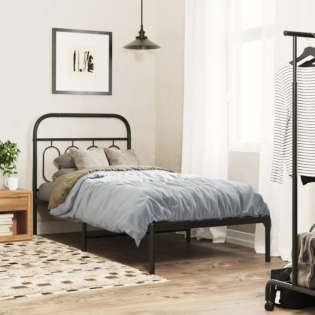 Testiera in Metallo Nero 80 cm 377144