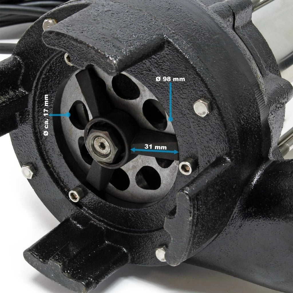 Pompa per acqua sporca con interruttore a galleggiante per biotrituratore da giardino 31200 l/h 2200 watt 16_0000611