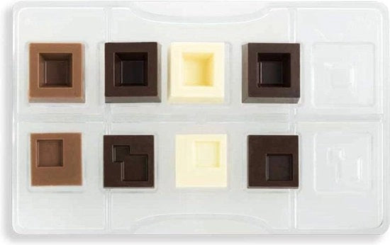Corpo in legno quadrato assemblabile - Praline con decorazione 0050126