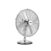Zephir PF41CR Ventilatore da Tavolo, Corpo in Acciaio Cromato, Diametro 40 cm, 3 Velocità, 4 pale, Oscillazione Laterale Automatica, Griglia di Sicurezza,