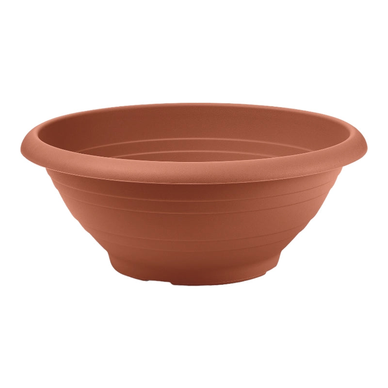 CIOTOLA CAMPANA diam. 25 in plastica VASO BASSO FOTO REALE Veca MADE IN ITALY Color: TERRACOTTA