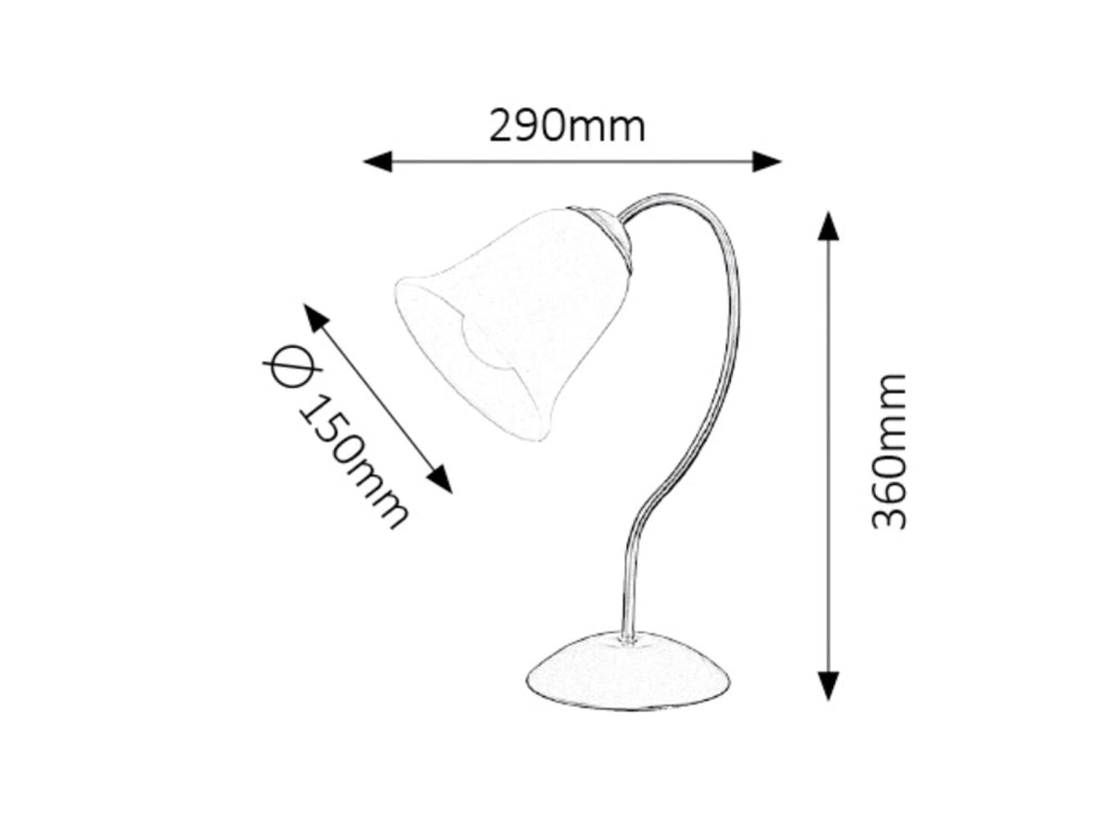 Lampada da tavolo retro bianco antico E27 Rabalux 7260