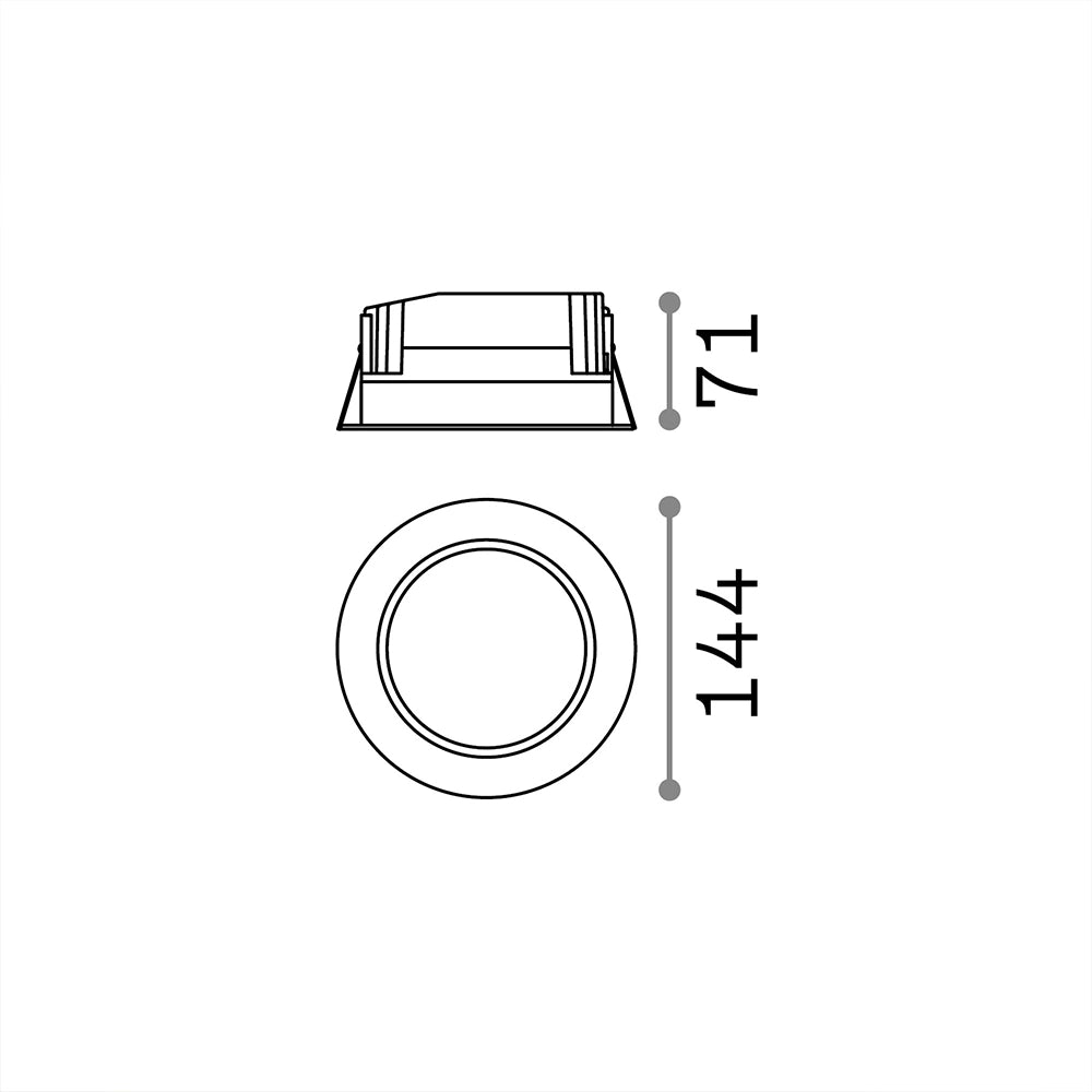 Faretto A Incasso Basic Fi Alluminio Bianco Led 15W 3000K Luce Calda