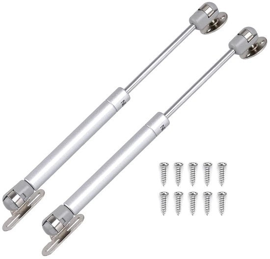 Gasveer 40N - 2 Pezzi - Demper Idraulico - Supporto Morbido - Per Porta Scorrevole - Dimensioni 27 cm x 1,5 cm - Cinghia di Copertura