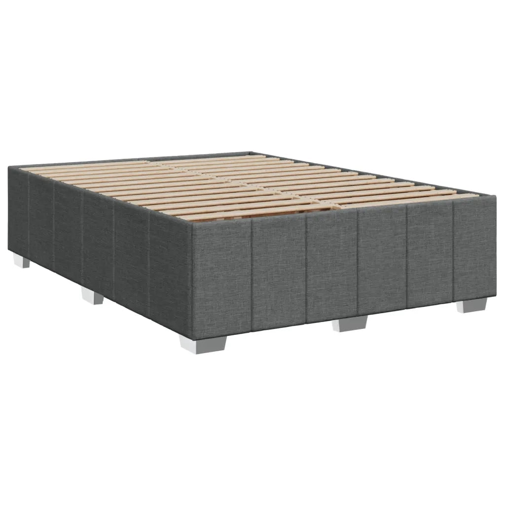 Giroletto a Molle con Materasso Grigio Scuro 160x200 cm Tessuto 3287120