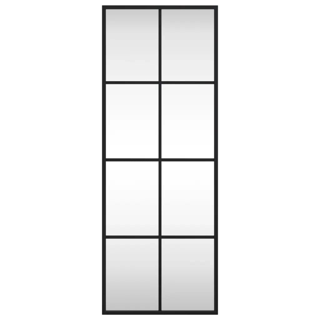 Specchio da Parete | Specchio decorativo Nero 30x80 cm Rettangolare in Ferro
