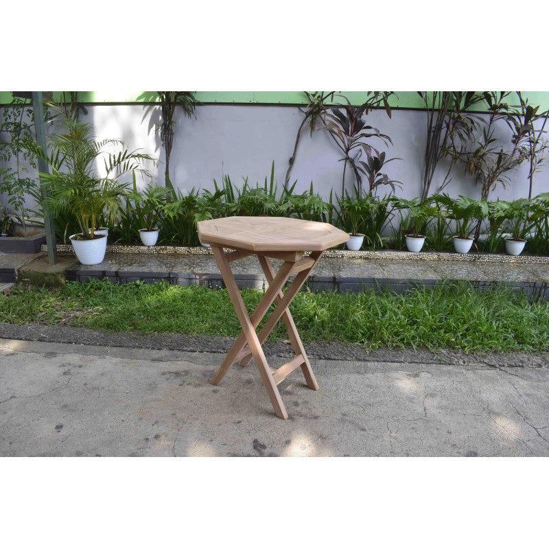 Table octogonale pliante en bois de Teck