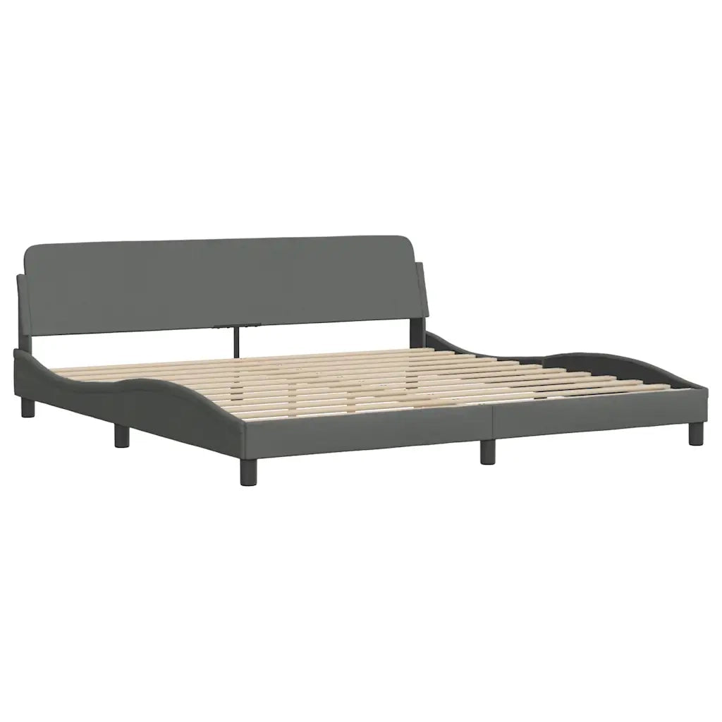 Giroletto senza Materasso Grigio Scuro 200x200 cm Tessuto 3310623