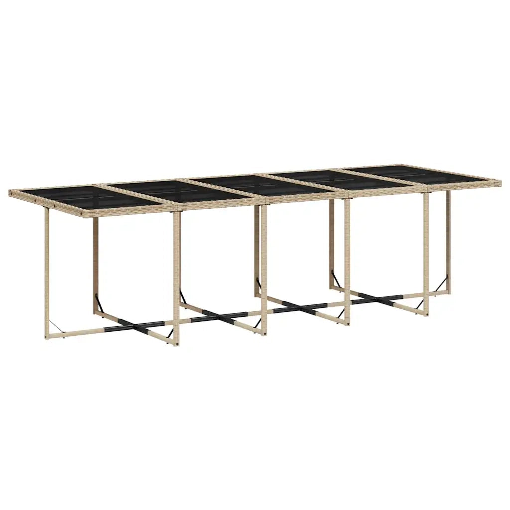 Set Pranzo da Giardino 11 pz con Cuscini Beige Misto Polyrattan 3211656
