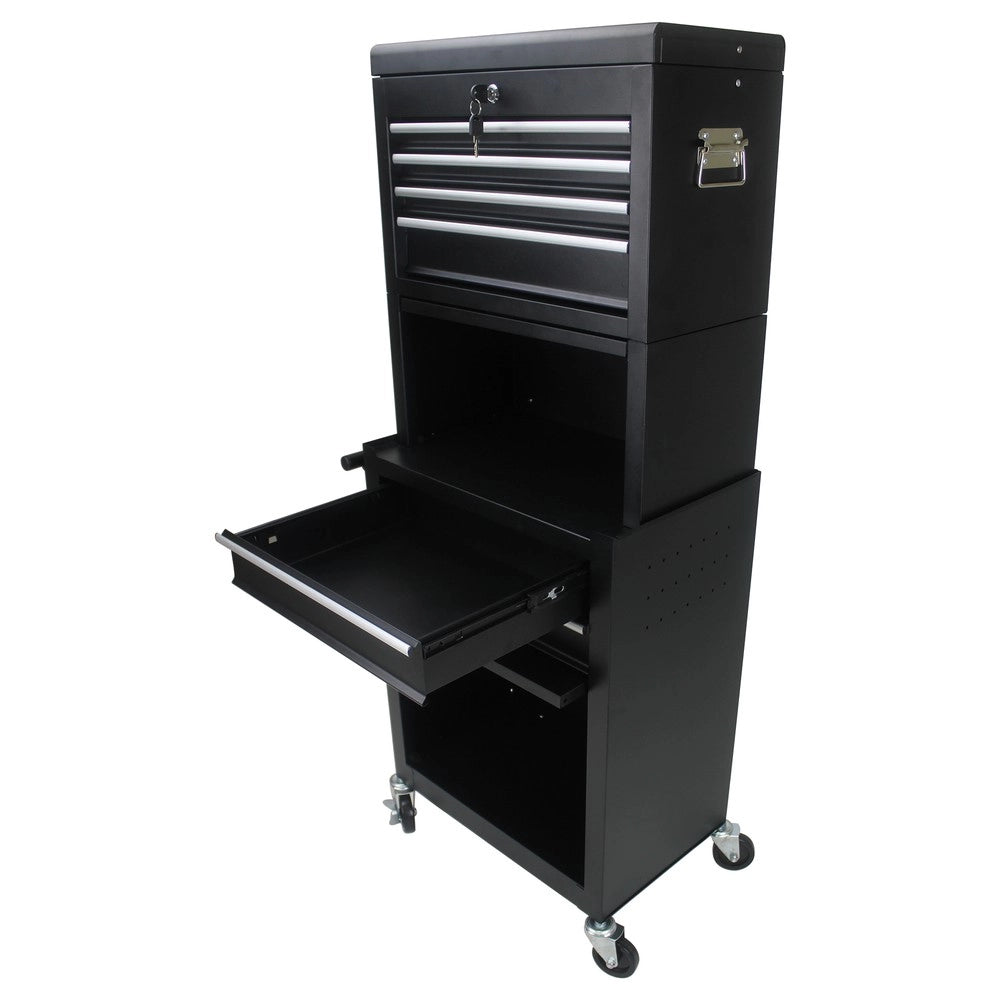 Cassettiera con Ruote e Cassetti Rimovibile per Garage ¨C MINIMAL ¨C Nero