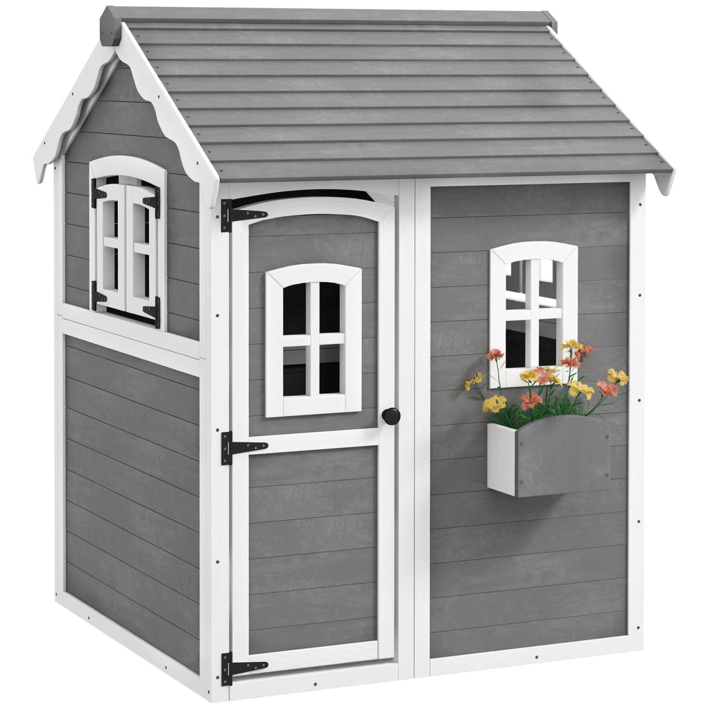 Casetta per bambini in legno ¨C Minimal ¨C grigio