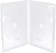 50 copertine trasparenti per CD, DVD e Blu Ray - doppie 14 mm - con copertina trasparente per cover