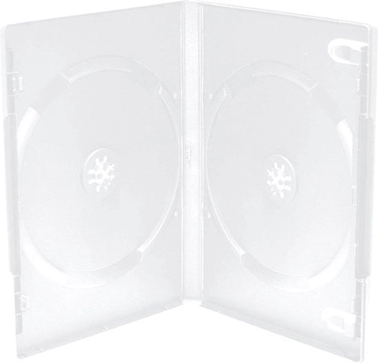 50 copertine trasparenti per CD, DVD e Blu Ray - doppie 14 mm - con copertina trasparente per cover