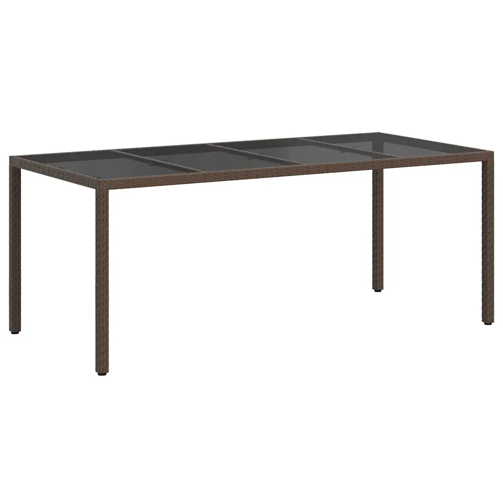 Tavolo da Giardino Marrone 190 x 90 x 75 cm polyrattan 362546