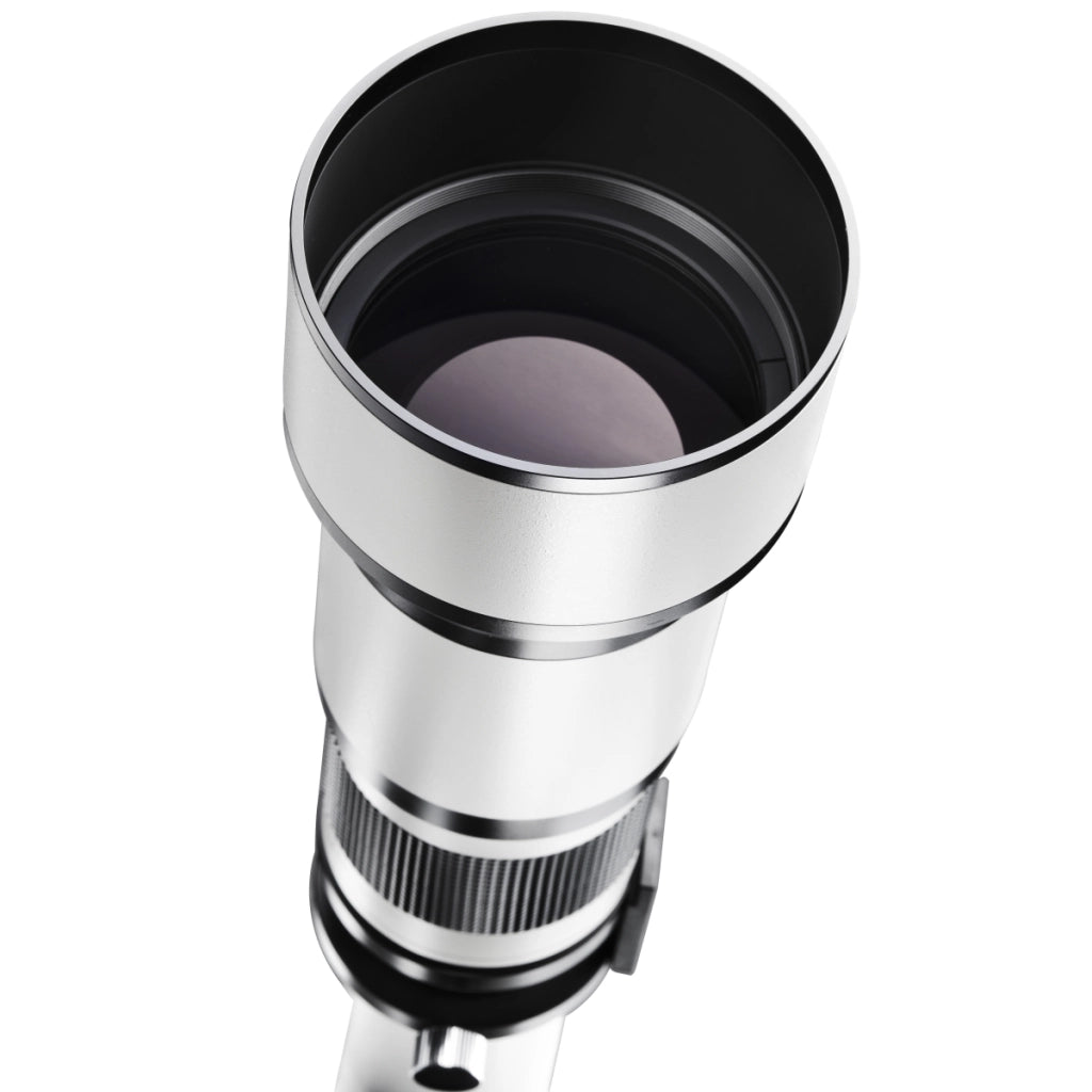 Teleobiettivo 650-1300mm 1:8-16 CSC compatibile con Nikon Z – Focus manuale, obiettivo zoom tele per full-frame e Sensore APS-C – incl. coperchio e custodia