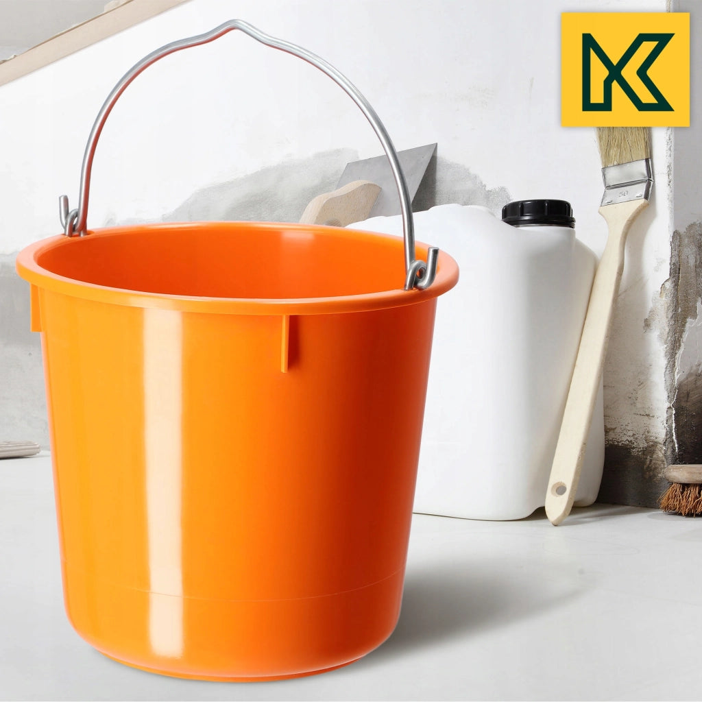 Secchio da costruzione KADAX 12L, in plastica resistente, per malta, ideale per uso domestico e giardinaggio (3 pezzi).