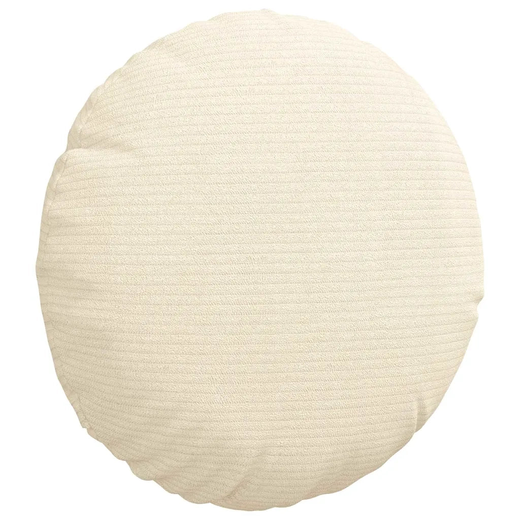 Cuscini per Seduta 2 pcs Crema Ø30 x 13 cm Tessuto in Cords 42014114