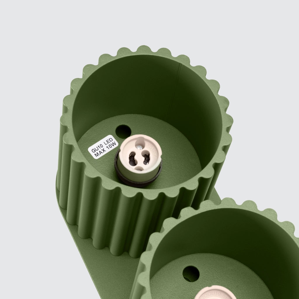 Lampada da soffitto AURA 2 verde oliva GU10