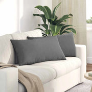 Cuscini da Divano 2 pcs Grigio scuro 80 x 40 cm Tessuto 42013727
