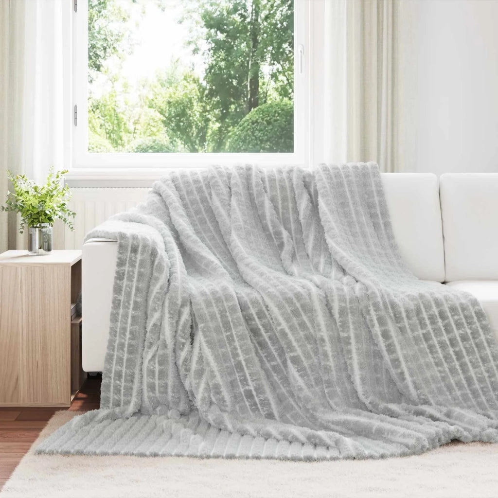 Coperta Grigio 240 x 220 cm Panno