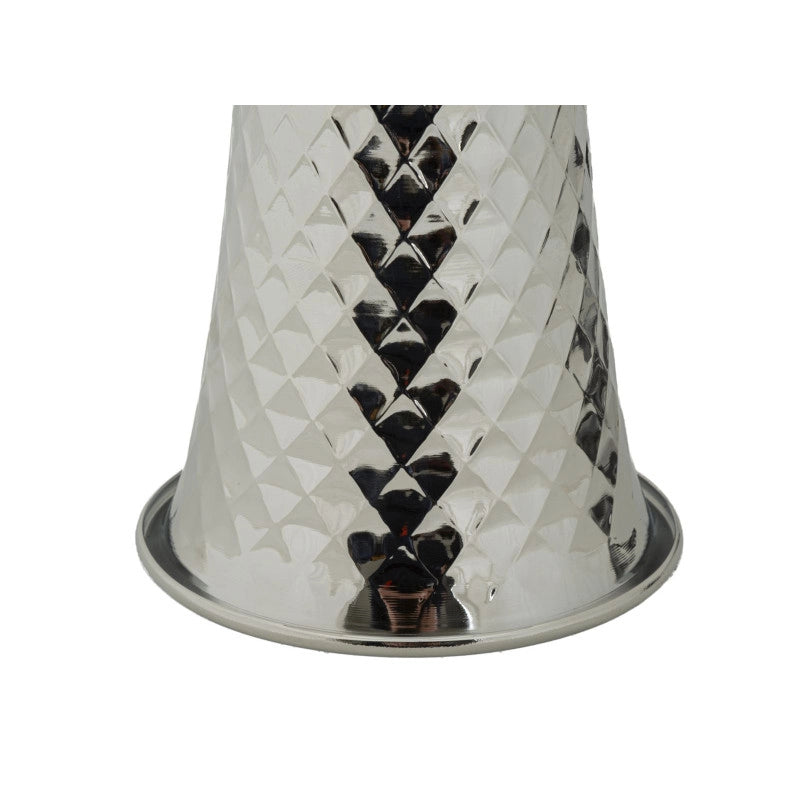 Lampadelle A Da Tavolo Tower Argento cm ø 30x54