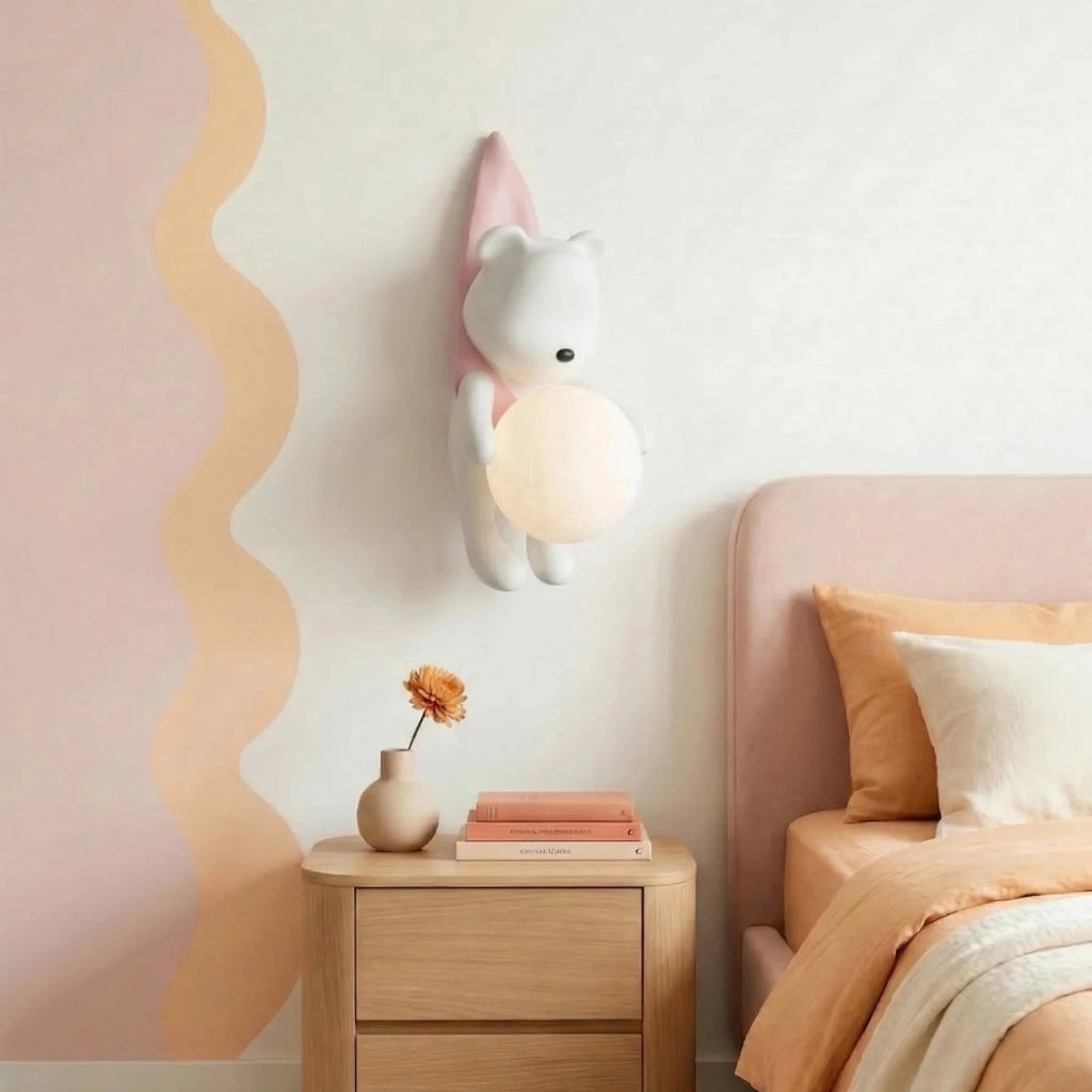 Lampada Da Parete Orso In Camicia G168-1w Pink