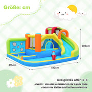 Parco giochi per bambini-Xylo-Ventilatore 450W + Acquatici + Basket trampolino + Arrampicata + Lanci