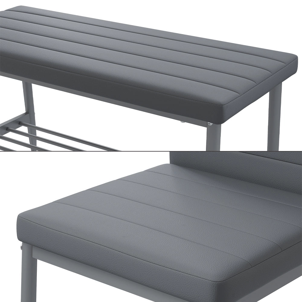 Vicco Panca e sedia Grigio 85 x 46.5 cm Set da 3 pezzi